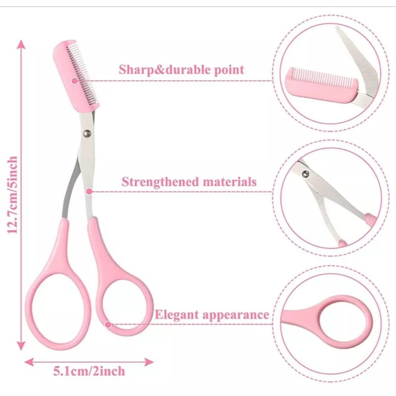 Eyebrow Shaper - Thinning Bushy Eyebrows with Scissors & Comb