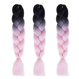 Feibin 30 Colors Wig Extension Set of 3 Braid Gradient Braid Hair Accessories Assorted Wigs Hair Bundles Wigs Hair Extensions Hair Accessories Hair Accessory Hip Hop Reggae Dance Hair Arrangement (3#