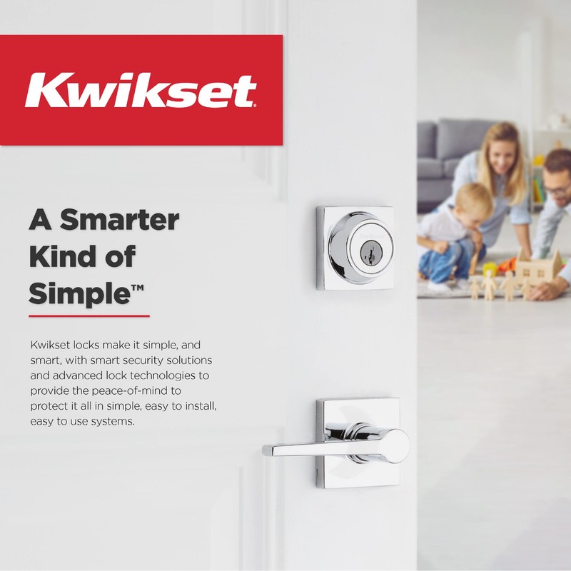Kwikset Tripoli Lever Interior Privacy Door Handle with Lock, Door