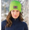 Crystal Union Jack Patch Beanie Hat, Black