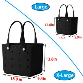 DCDYBBG Rubber Beach Bag Waterproof Washable Tip-Proof Durable Tote Bag for Beach Boat Pool and Sports X Large Rubber Tote HeiSe X-Large