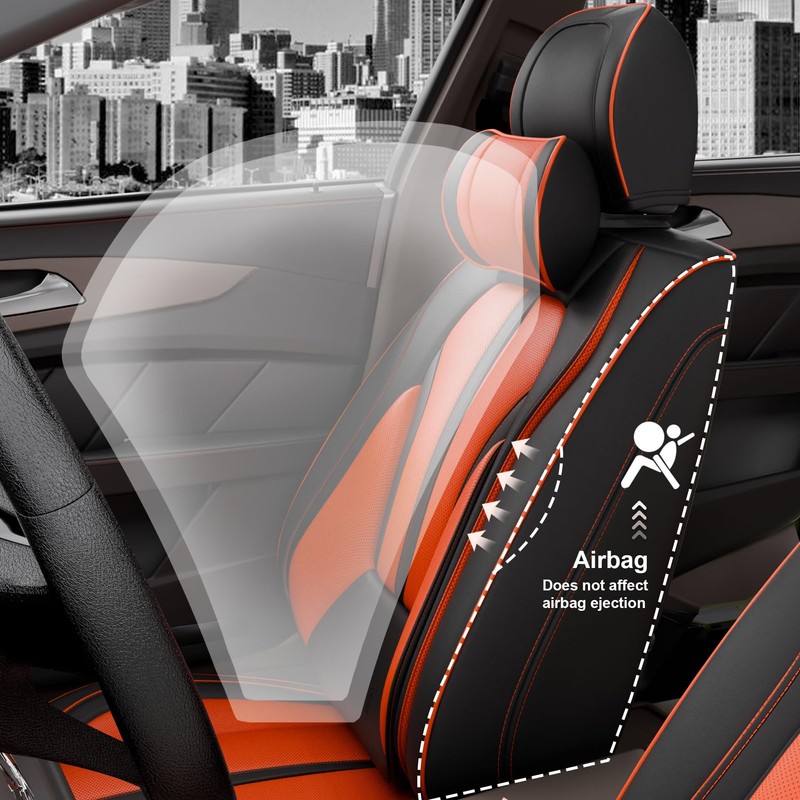 ASLONG 5PCS H7 Front and Back Car Seat Covers Auto