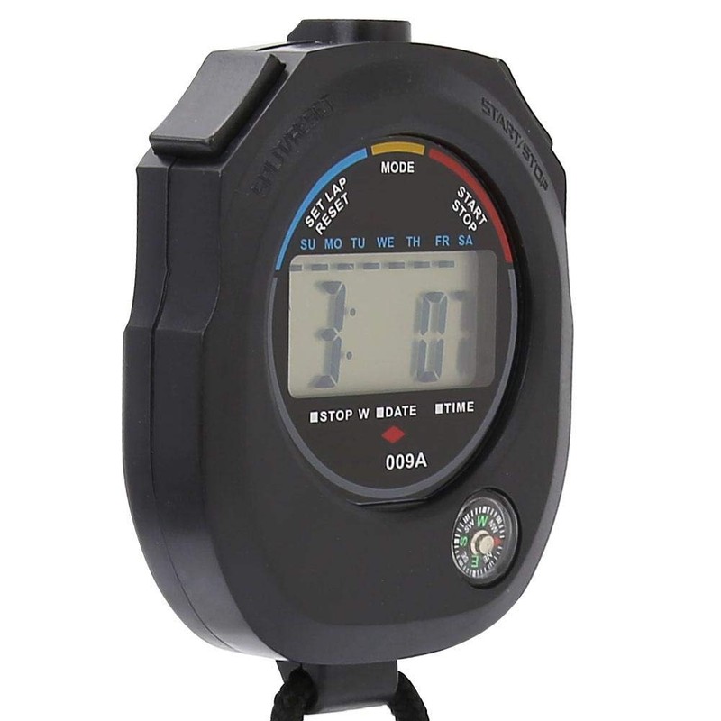 Qiilu 2 PCS Sport Timer, Cronógrafo Digital Preciso Handheld Multifunción