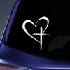 Bargain Max Decals Love Cross Sticker Decal Notebook Car Laptop