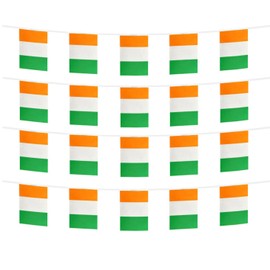FFILL Cote D'Ivoire Banner Flag String, CI Mini Flag Small Banner, for Party, Shops and Bars Decorations, and International Day Celebrations. (Cote D'Ivoire)