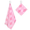 Argyle - Toalla de golf a cuadros con clip para