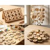 Natural Small Wood Slices for Crafts, 1.2"-2.5" Unfinished Wood Pieces