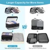 Cambond Double Sided Compression Packing Cubes - Suitcase Organizer, Black