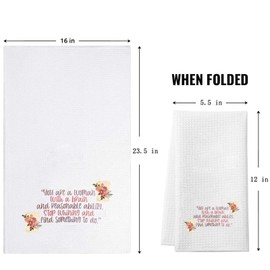 ZJXHPO TV Show Quotes Kitchen Towel Crawley Encouragement Empowerment Dishes Towel British TV Kitchen Decor Housewarming Gift (C-Woman Towel)