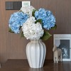 DUYONE 4PCS Artificial Flowers Large Hydrangeas Flowers Latex Bouquet for