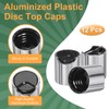uxcell 12pcs Aluminized Plastic Disc Top Caps, 20/410 Replacement Press