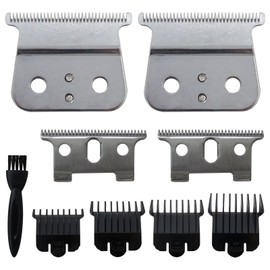 2-Pack Replacement T Blade Compatible for Andis T Outliner Trimmer/Andis GTX Trimmer 04710 04521 - Silver