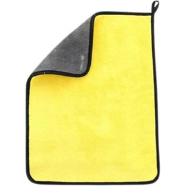 Ultra Absorbent 30x40 cm Single Microfiber Cleaning Cloth 500 GSM for Home Kitchen Car Bathroom Rags Polish Cleaning (Yellow)