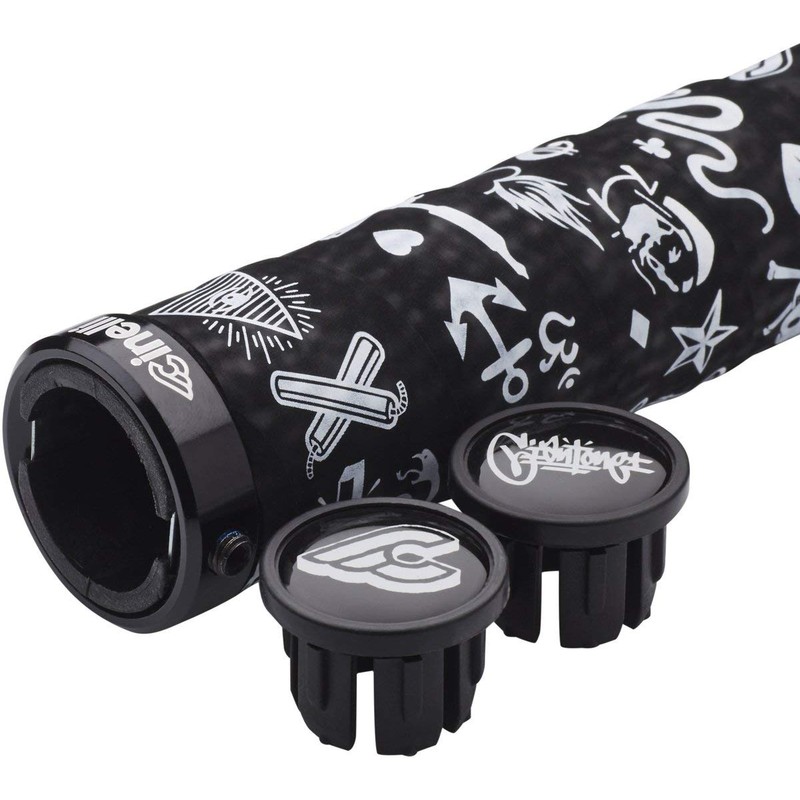 Cinelli X Mike Giant Art Design Bicycle Grips, Black