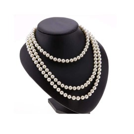 Ardisle False Pearl white drop pearl necklace Beaded 150cm Long Chain Rope Bead