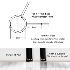 Heeqinn 1/4" Irrigation Hose Clamp, Firm and Leak-Proof, Easy to Install, Solution for Leaking of Drip Irrigation Kit Connector, Irrigation Fit, Irrigation part, 100pcs