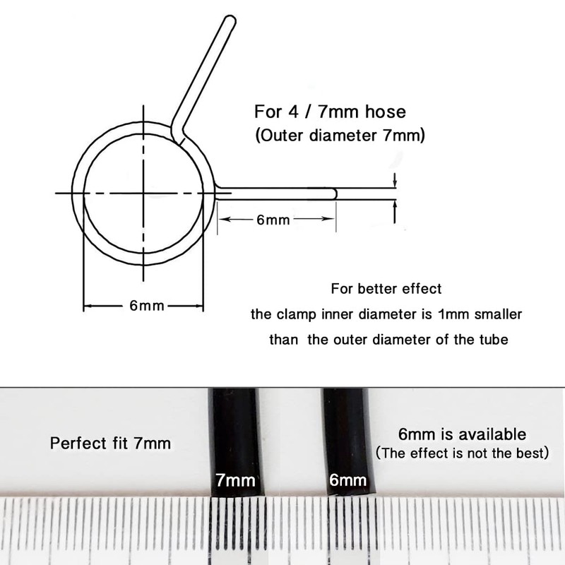 Heeqinn 1/4" Irrigation Hose Clamp, Firm and Leak-Proof, Easy to