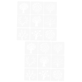 Operitacx 18 Stk Schablonen Für Kinder Malutensilien Scrapbook-tools Kinderwerkzeuge Leinwandschablonen Malvorlage Für Diy Botanische Schablonen Möbel Das Haustier Student Weiß Baumform