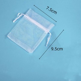 GYWHOOFT 100 Organza Bags Candy Bags Wedding Favour Bags Lavender Bags Wedding Favours (7 x 9 cm)