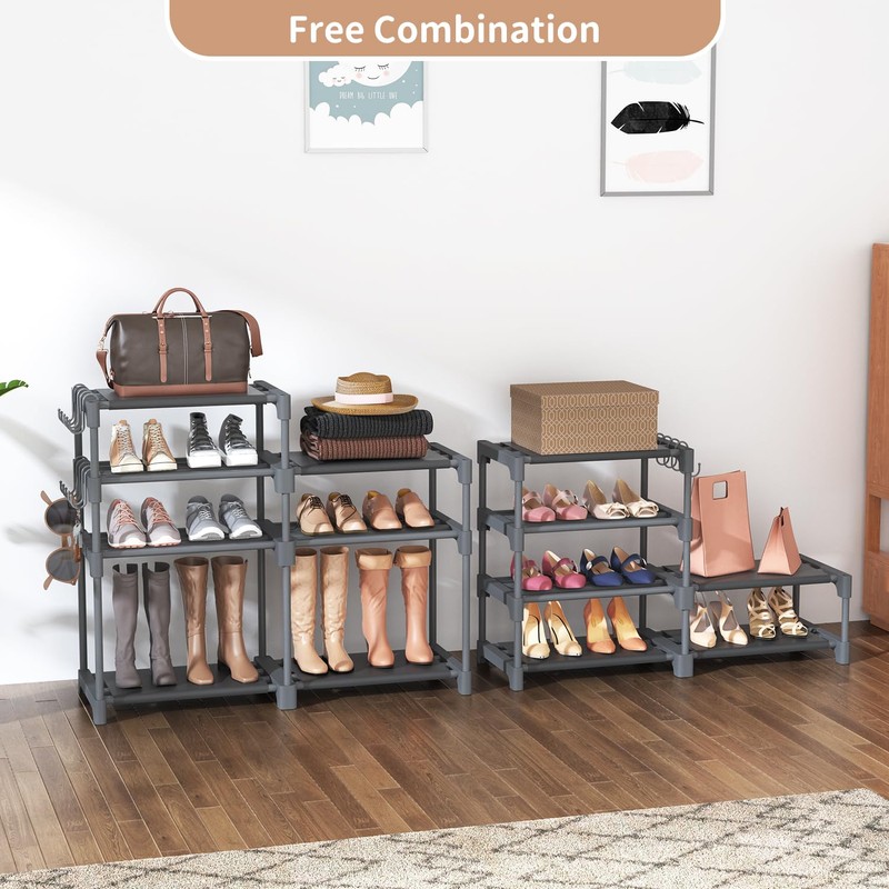 ROJASOP Shoe Rack, Shoe Storage Organizer for Closet Entryway Garage