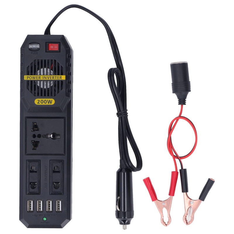 Car Power Inverter 200W 12V to PWM Modified Sine Wave