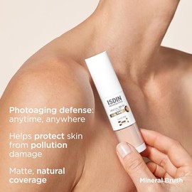 ISDIN Polvo de cepillo mineral, contaminacin facial y proteccin de luz azul, un complemento para tu rutina de cuidado solar, adecuado para pieles...  