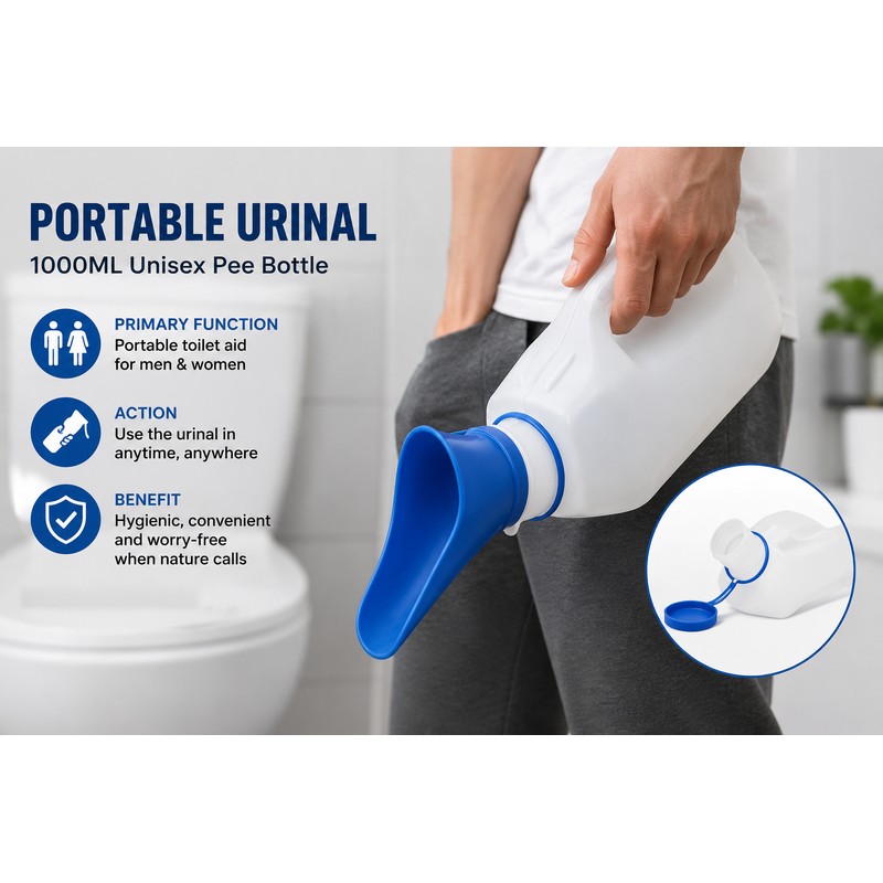 Portable Urinal Bottle for Travel and Outdoor Use – 1000ML