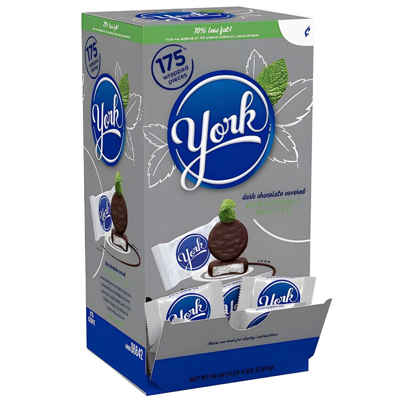 York Peppermint Patties 175 Count Dark Chocolate Snack Size Gluten