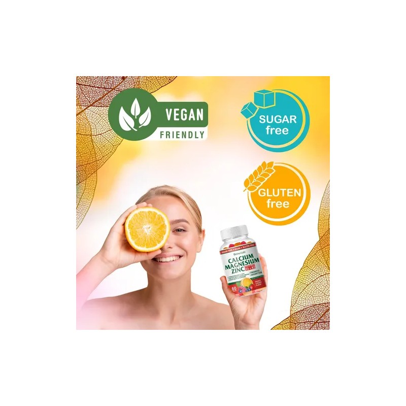Gomitas BionerLab Calcio Magnesio Zinc con Vitaminas D3 y K2