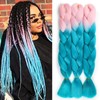 Ombre Braiding Hair 24 Inch Synthetic Hair Extensions for Braiding