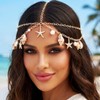 GORTIN Seashell Head Chain Gold Mermaid Headpiece Boho Beach Hair