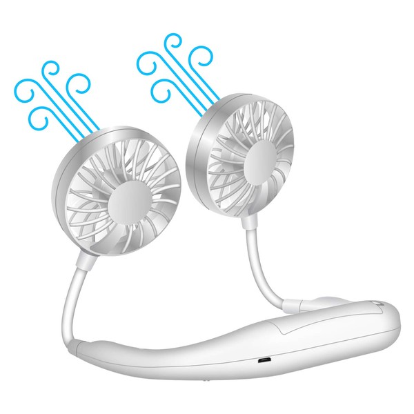 Cellet Hands Free Portable Double Side Neck Held Fans, Rechargeable