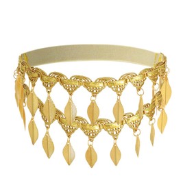 Jeweky Layered Thigh Chain Leaf Leg Chain Tassel Body Chain Beach Summer Body Jewelry for Women(Gold Layered)