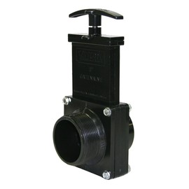 Valterra 7206 ABS Gate Valve, Black, 2" MPT x Spig