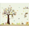DaraBaby Vinil Decorativo Infantil Sala Cuarto Árbol Con Changos