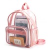 FIYUK Clear Backpack See Through Waterproof Book bag Casual Daypack