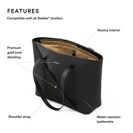 Stokke Xplory X Changing Bag, Signature - Looks Like a Luxury Handbag - Includes Foldable Changing Mat - Water Repellent, Easy to Clean