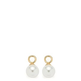 Leonardo Jewels Beauty's 021627 Women's Pendant Earrings Set of 2 Perla Beau Stainless Steel with Gold Ion Plating and Imitation Pearls Gold, Stainless Steel, No Gemstone