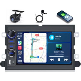 for Ford F150 Radio 2004-2008 Replacement: [4+32G] 7 Inch HD Touchscreen Stereo with Wireless Carplay Android Auto - Support 5G WiFi Bluetooth GPS FM SWC RDS Backup Camera