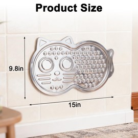 Vivifying Stainless Steel Lick Mat for Dogs & Cats, Slow Feeder Pad with Suction Cups, Improve Your Pet's Feeding Habits, Odor-Free, Dishwasher Safe Dog Lick Mat