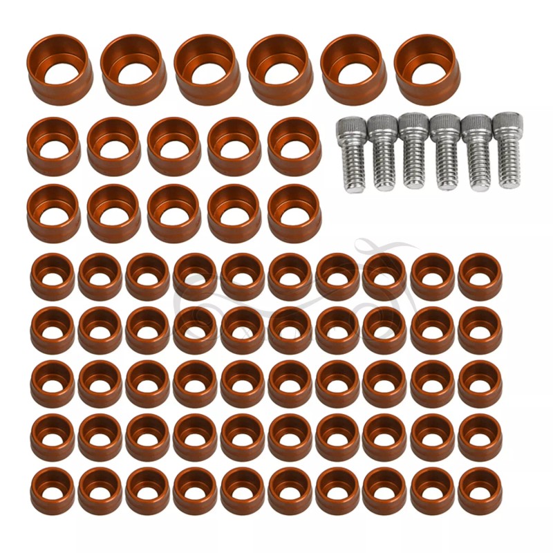 Unbranded Orange Engine Bolt Topper Caps Cover For Harley Touring