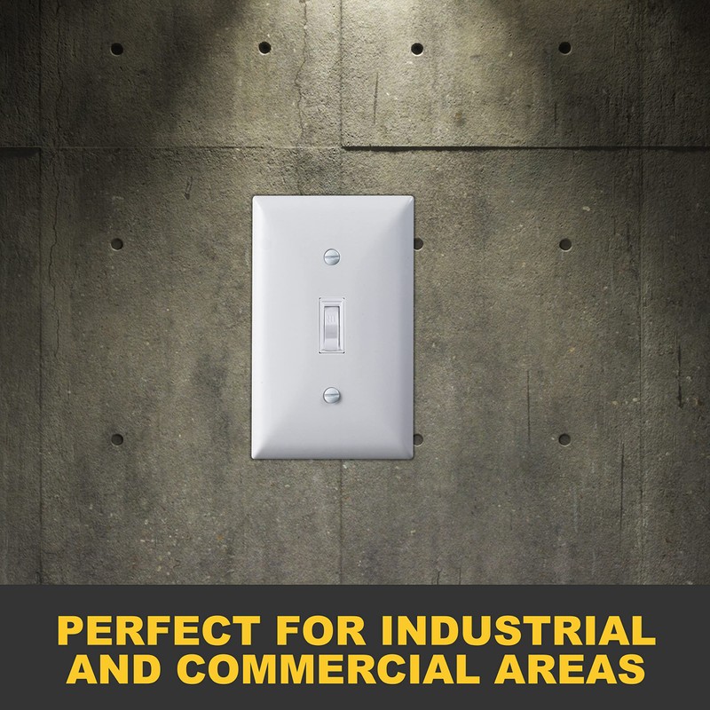 Faith White Toggle Light Switch (1-Pack) | Single-Pole Wall Light