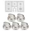 5Pcs Upgraded WB03X29300 Gas Stove Knobs for GE Range Surface
