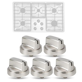 5Pcs Upgraded WB03X29300 Gas Stove Knobs for GE Range Surface Burner Knob, Gas Range Knobs Replacements for GE JGP3030SL1SS JGP3030SL2SS Cooktop Knob Replace for GE Part Number AP6301265 4585904
