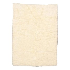 Linon 3A Flokati Hand Woven Wool 36" x 60" Rug in Natural