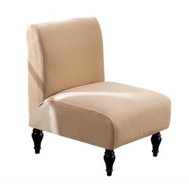 LEONEBEBE Chair Cover Without Armrests, Elastic Chair Cover for Living Room, Jacquard Lycra Fabric, Removable Cover, Washable, Non-Slip, for Chair, Hotel Room at Home