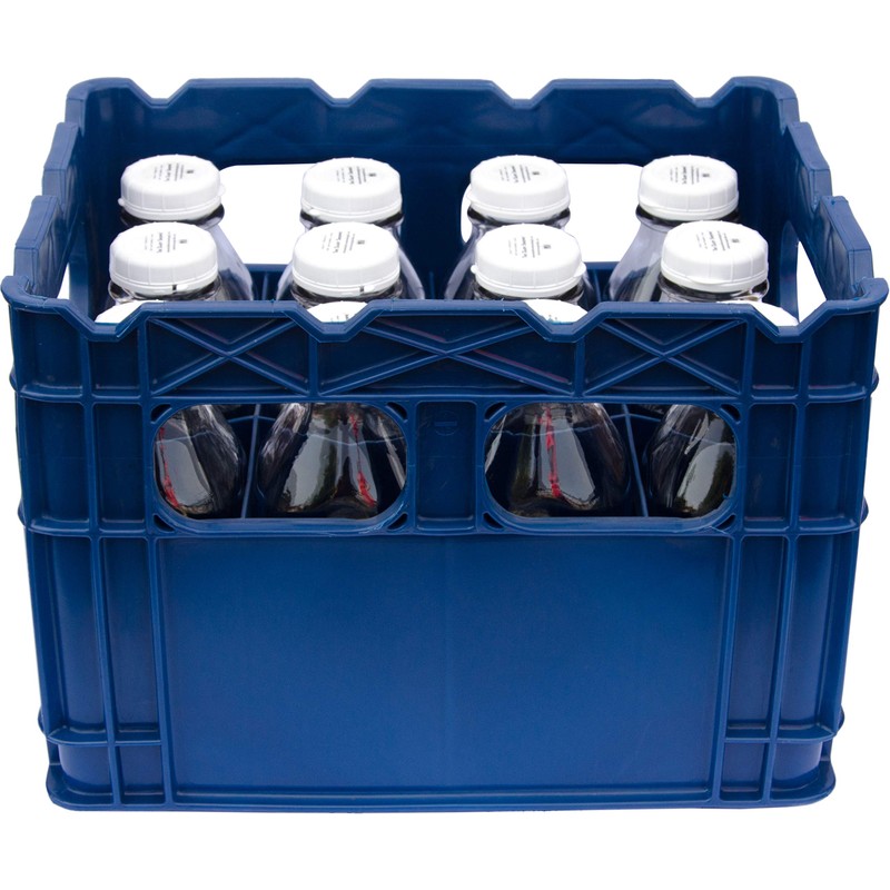 Plastic Crates for Glass Milk Bottles Commercial Duty (1 Qt,
