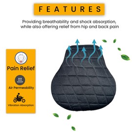 DealzCT Motorcycle Gel Seat Cushion - Shock Absorption & Breathable Gel Pad for Zero S