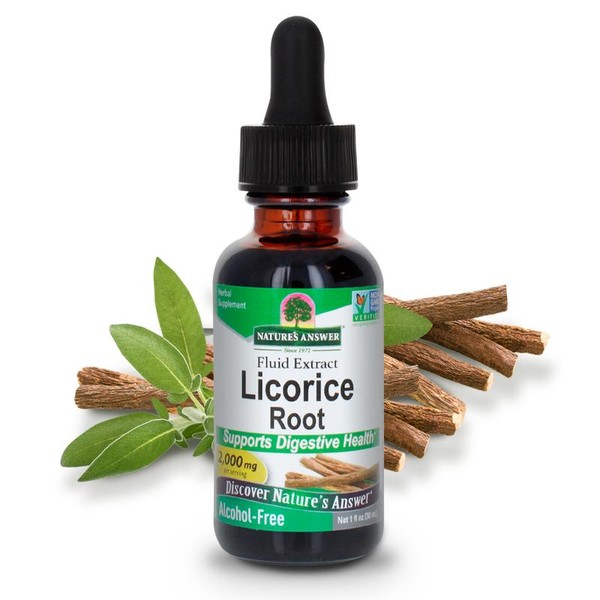 Nature's Answer Alcohol-Free Licorice Root 1-Fluid Ounce Extract | Herbal