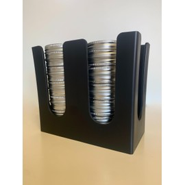 DEBOB Mason Jar storage Lid Organizer, Plastic Rack for Storing Wide and Regular Mouth Canning Lids and Rings & Bands